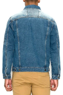 Biker Washed Denim Jacket -Victorious DK232 IND 4
