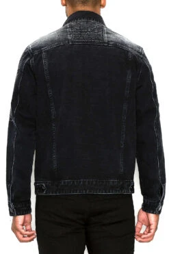 Biker Washed Denim Jacket -Victorious DK232 JBK 3