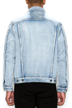 Biker Washed Denim Jacket -Victorious DK232 LTI 4