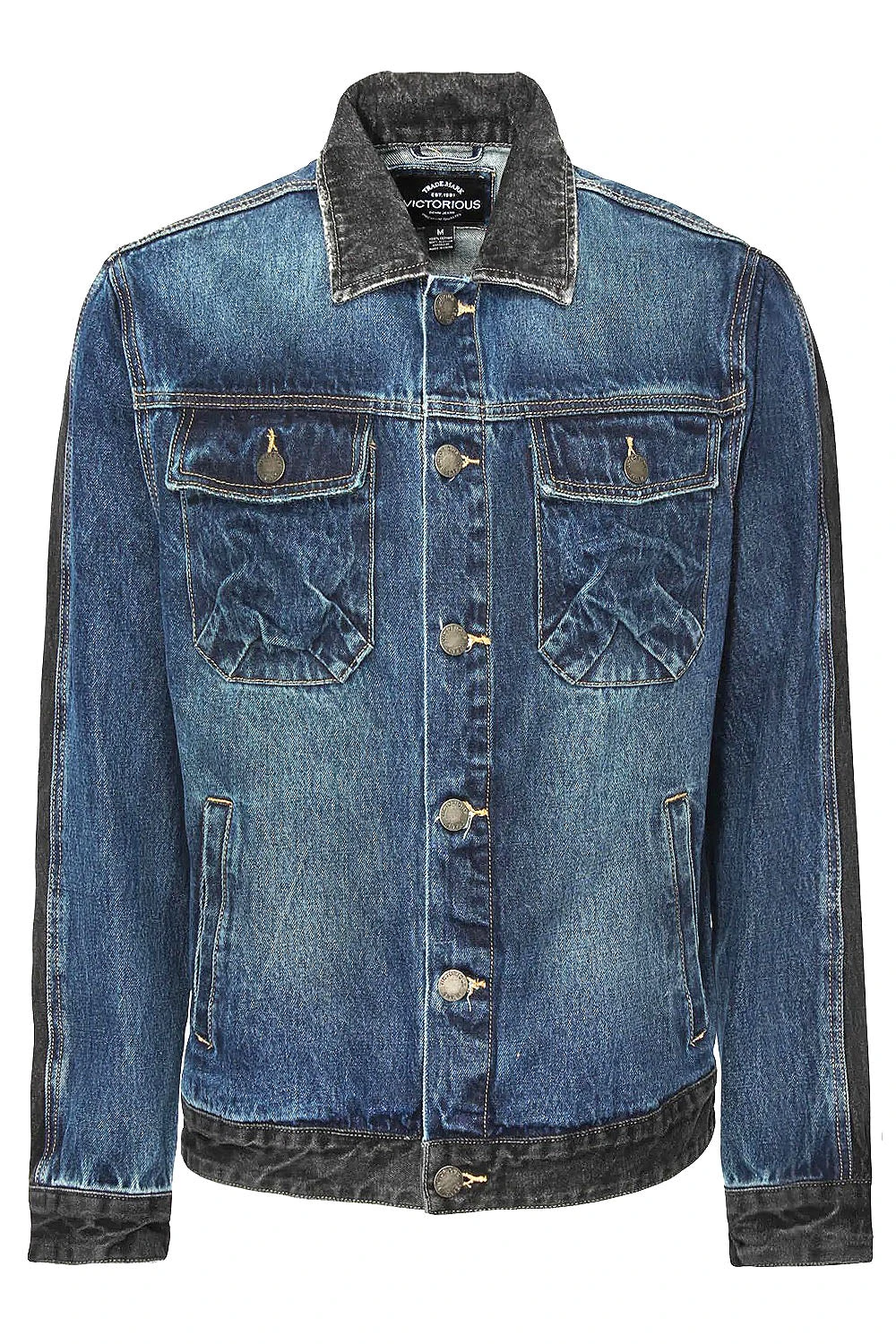 Two Tone Trucker Denim Jacket 3 Two Tone Trucker Denim Jacket