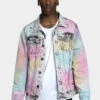 Multi Color Airbrushed Denim Jacket -Victorious DK239 MTI 1