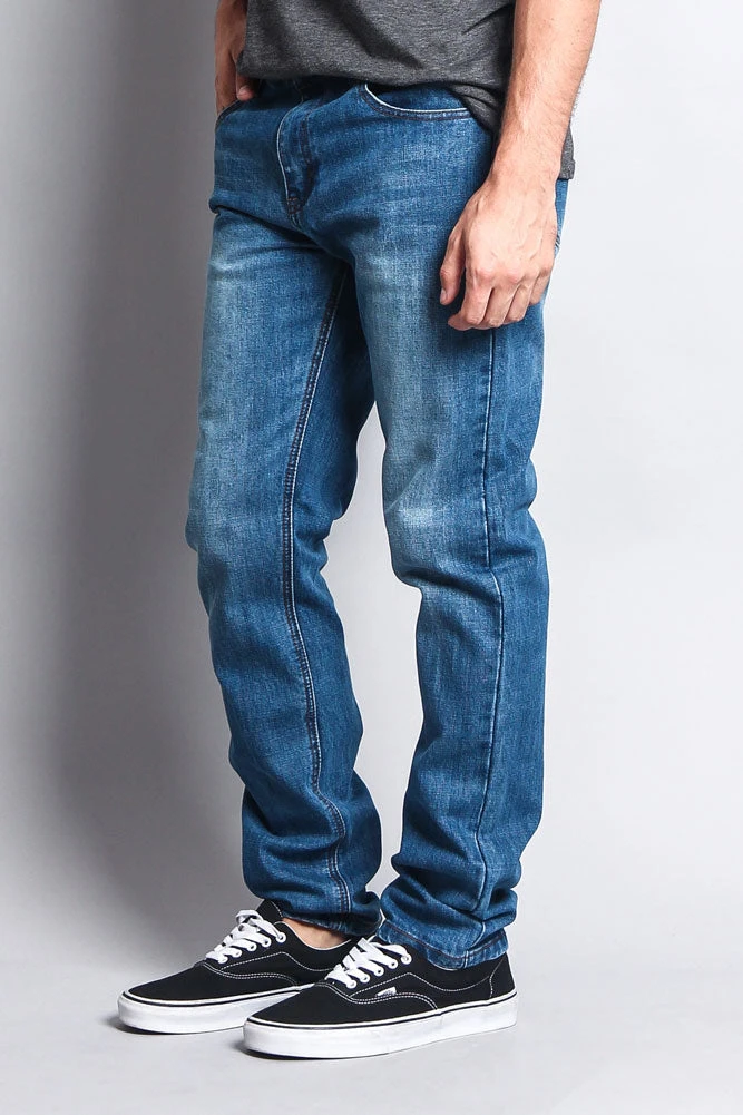 Premium Denim Skinny Fit Jeans (Classic Blue) 4 Premium Denim Skinny Fit Jeans (Classic Blue) - Image 2