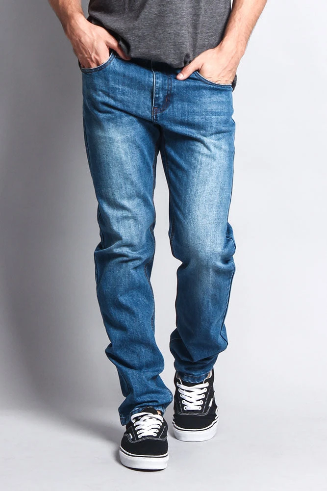 Premium Denim Skinny Fit Jeans (Classic Blue) 7 Premium Denim Skinny Fit Jeans (Classic Blue) - Image 5