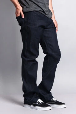 Men's Straight Fit Raw Denim Jeans (Raw Indigo) -Victorious DL105 RIN 4