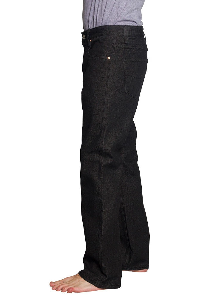 Men's Straight Fit Washed Denim Jeans (Washed Black) 4 Men's Straight Fit Washed Denim Jeans (Washed Black) - Image 2