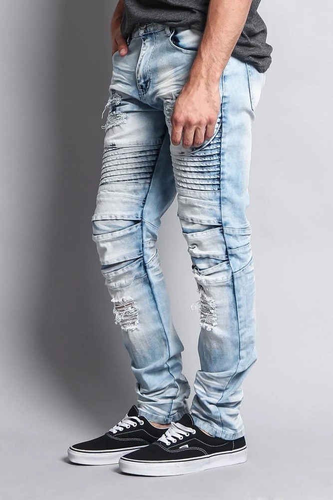 Heavy Dye Biker Denim Jeans 5 Heavy Dye Biker Denim Jeans - Image 3