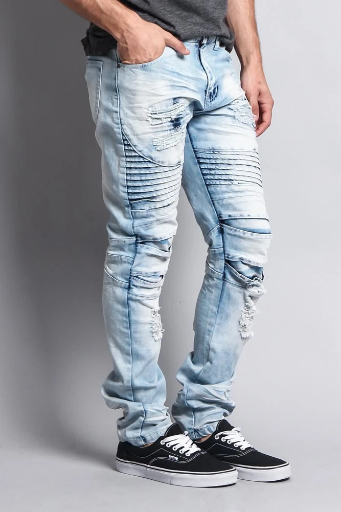 Heavy Dye Biker Denim Jeans 7 Heavy Dye Biker Denim Jeans - Image 5