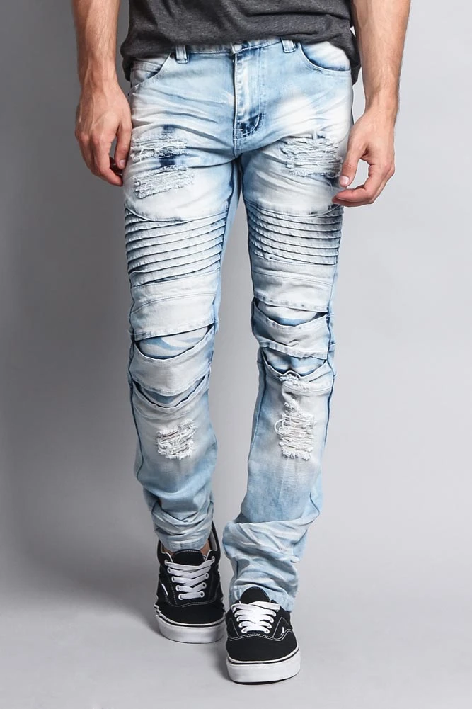 Heavy Dye Biker Denim Jeans 8 Heavy Dye Biker Denim Jeans - Image 6