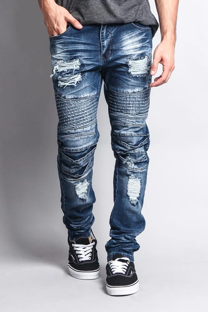 Heavy Dye Biker Denim Jeans 12 Heavy Dye Biker Denim Jeans - Image 10