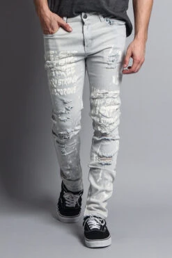 Scribbled Bleach Washed Jeans -Victorious DL1103 BLE 5