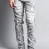 Scribbled Bleach Washed Jeans -Victorious DL1103 IBK 1