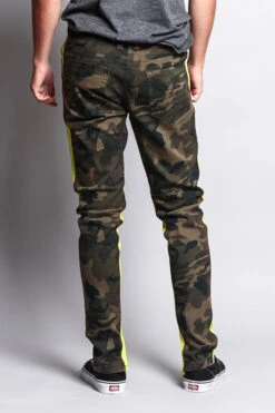 Men's Double Taped Track Style Camo Pants -Victorious DL1167 CFY 3