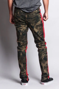 Men's Double Taped Track Style Camo Pants -Victorious DL1167 CMR 3