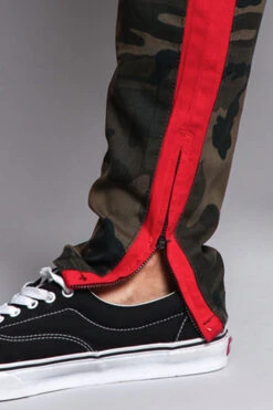 Men's Double Taped Track Style Camo Pants -Victorious DL1167 CMR 6