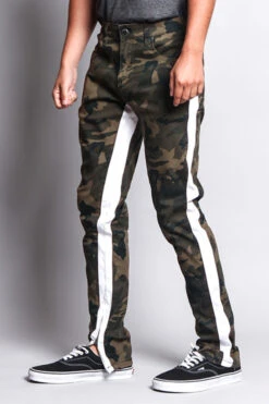 Men's Double Taped Track Style Camo Pants -Victorious DL1167 CMW 2
