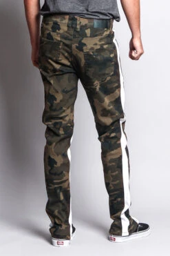 Men's Double Taped Track Style Camo Pants -Victorious DL1167 CMW 3