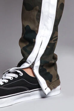 Men's Double Taped Track Style Camo Pants -Victorious DL1167 CMW 6