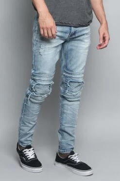 Studded Biker Denim Jeans 20 Studded Biker Denim Jeans -Victorious DL1173 IND 4