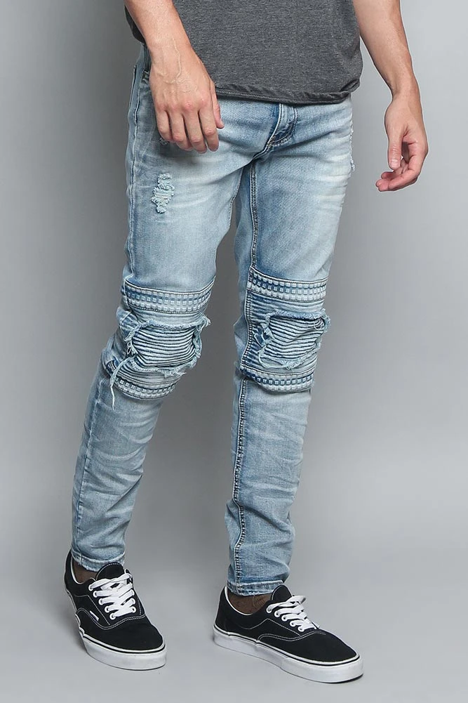 Studded Biker Denim Jeans 11 Studded Biker Denim Jeans - Image 9