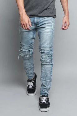 Studded Biker Denim Jeans 21 Studded Biker Denim Jeans -Victorious DL1173 IND 5