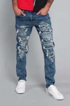 Distressed Denim Jeans -Victorious DL1215 IND 4