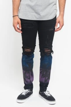 Distressed Airbrushed City Jeans 15 Distressed Airbrushed City Jeans -Victorious DL1277 NGT 1