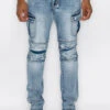 Biker Cargo Denim Jeans -Victorious DL1311 IND 1
