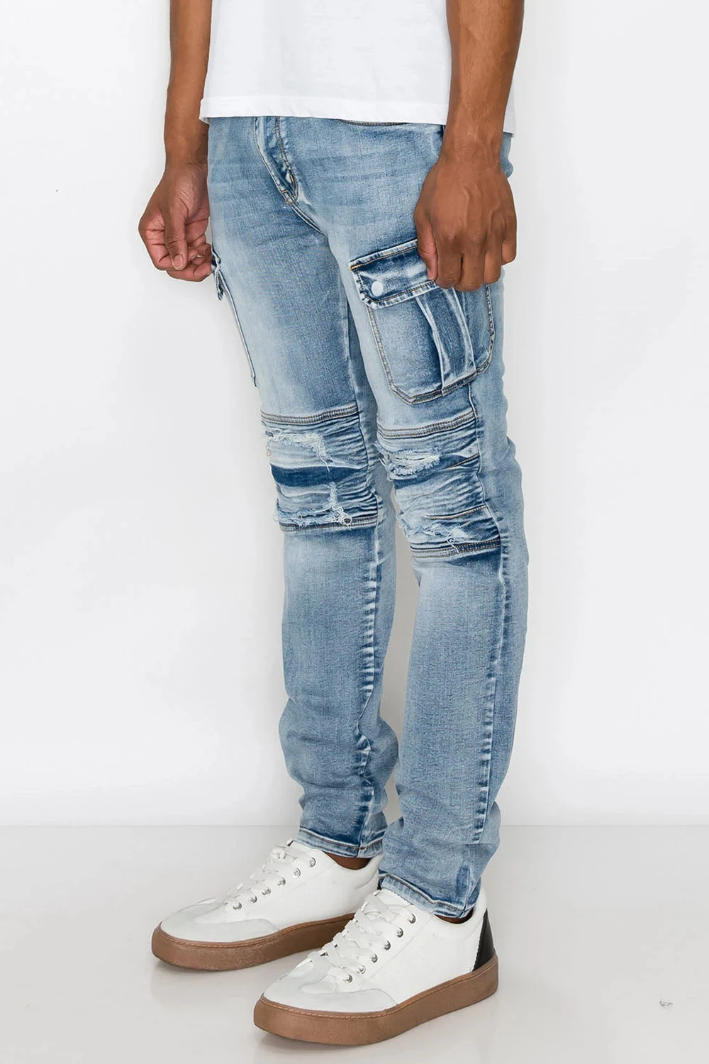 Biker Cargo Denim Jeans 4 Biker Cargo Denim Jeans - Image 2