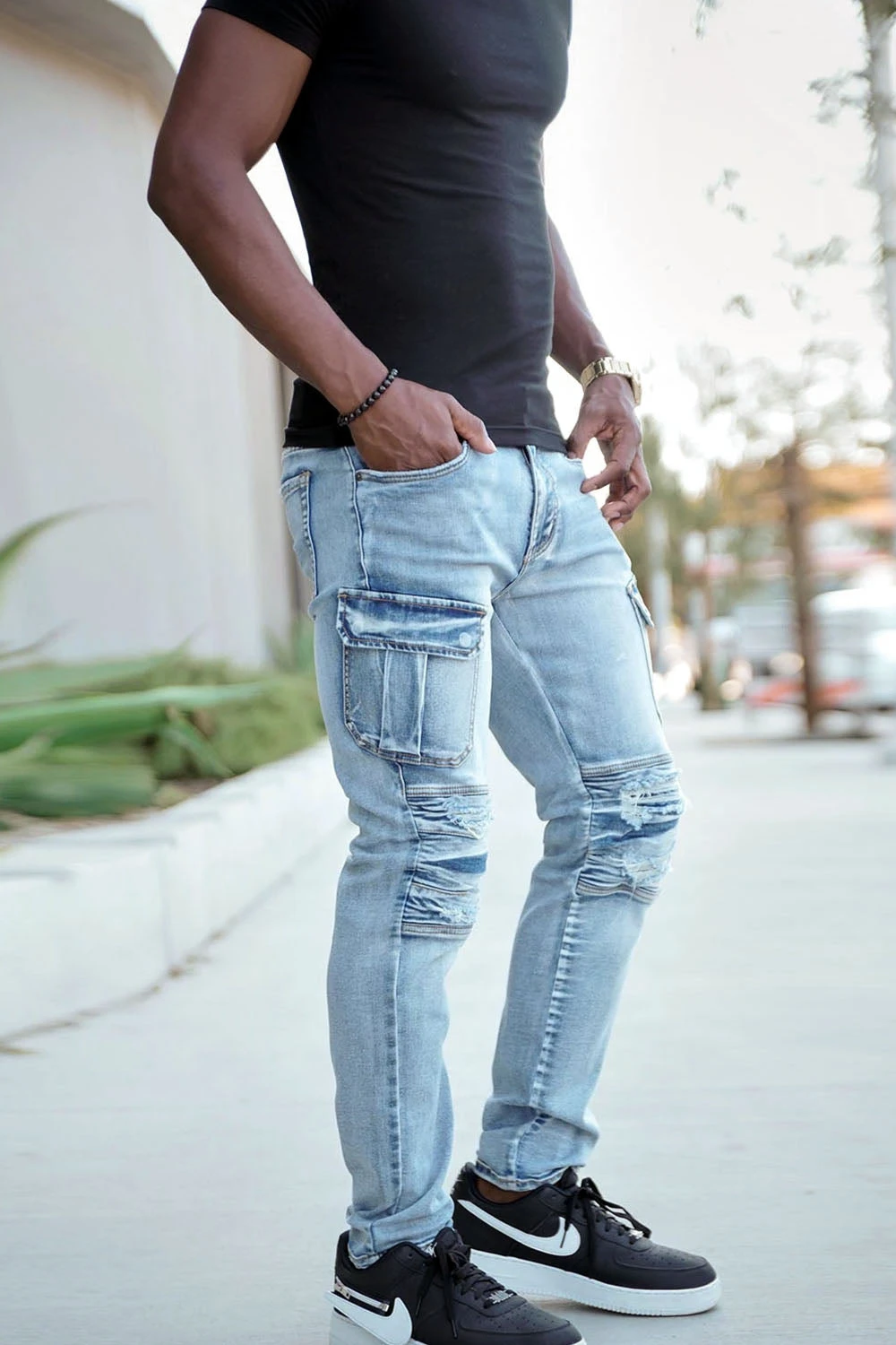 Biker Cargo Denim Jeans 8 Biker Cargo Denim Jeans - Image 6