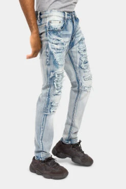 Distressed Ripped And Patched Jeans -Victorious DL1366 2 LTI 4
