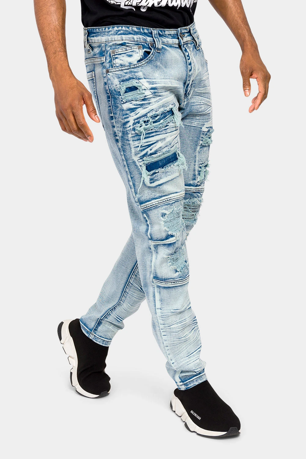 Faded Rip And Repair Denim Jeans 6 Faded Rip And Repair Denim Jeans - Image 4