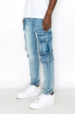 Utility Cargo Relaxed Slim Fit Denim Jeans -Victorious DL1452 IND 2