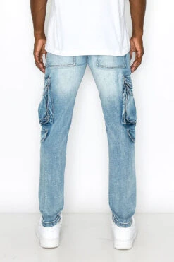 Utility Cargo Relaxed Slim Fit Denim Jeans -Victorious DL1452 IND 3