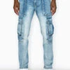 Utility Cargo Relaxed Slim Fit Denim Jeans