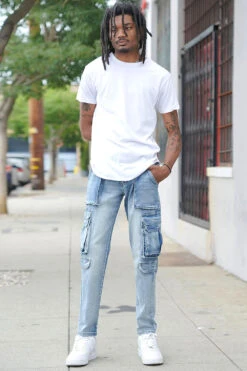 Utility Cargo Relaxed Slim Fit Denim Jeans -Victorious DL1452 IND 5