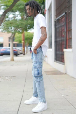 Utility Cargo Relaxed Slim Fit Denim Jeans -Victorious DL1452 IND 6