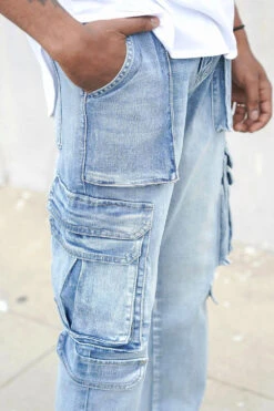 Utility Cargo Relaxed Slim Fit Denim Jeans -Victorious DL1452 IND 7