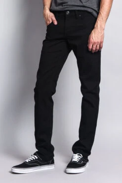 Men's Essential Skinny Fit Colored Jeans (Black) -Victorious DL937 BLK 2