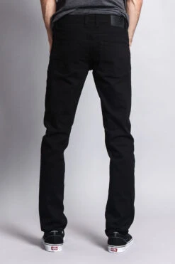 Men's Essential Skinny Fit Colored Jeans (Black) -Victorious DL937 BLK 3