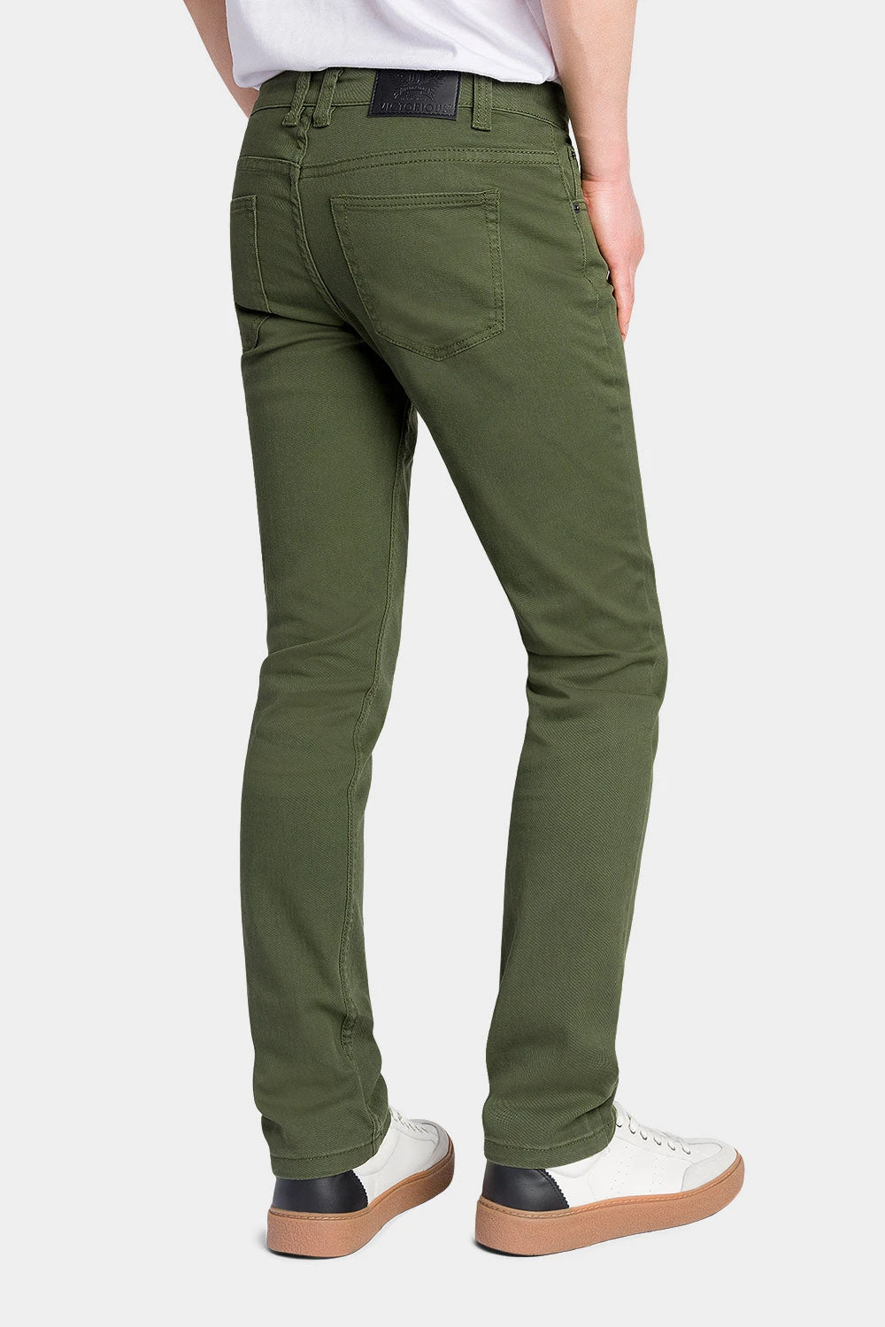 Men's Essential Skinny Fit Colored Jeans (Olive) 5 Men's Essential Skinny Fit Colored Jeans (Olive) - Image 3