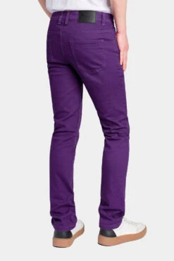 Men's Essential Skinny Fit Colored Jeans (Purple) 12 Men's Essential Skinny Fit Colored Jeans (Purple) -Victorious DL937 PUR 3