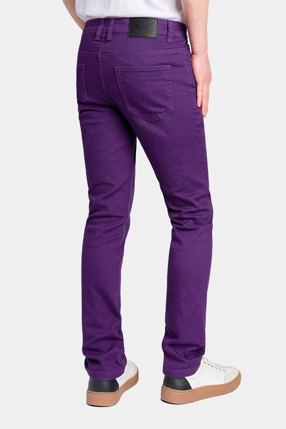 Men's Essential Skinny Fit Colored Jeans (Purple) 5 Men's Essential Skinny Fit Colored Jeans (Purple) - Image 3