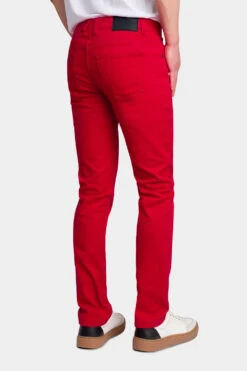Men's Essential Skinny Fit Colored Jeans (Red) -Victorious DL937 RED 3