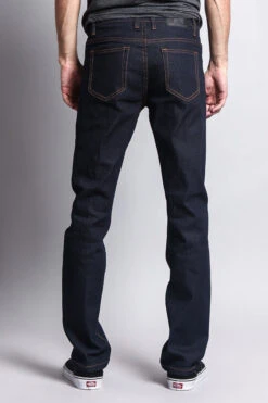 Men's Slim Fit Raw Denim Jeans (Indigo/Timber) -Victorious DL980 INT 3