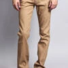 Men's Slim Fit Raw Denim Jeans (Khaki) -Victorious DL980 KHK 1