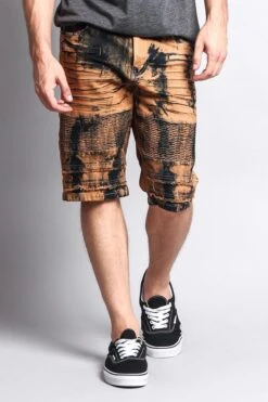 Acid Washed Biker Shorts -Victorious DS2006 MUD 5
