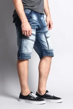 Special Wash Front Cargo Pocket Denim Shorts -Victorious DS2016 IND 4