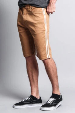 Men's Shorts With Stripes -Victorious DS2036 WHE 2