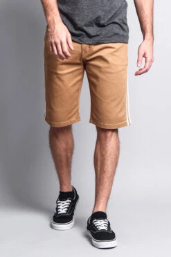 Men's Shorts With Stripes -Victorious DS2036 WHE 5