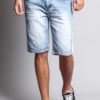 Men's Track Stripe Denim Shorts -Victorious DS2038 IND 1